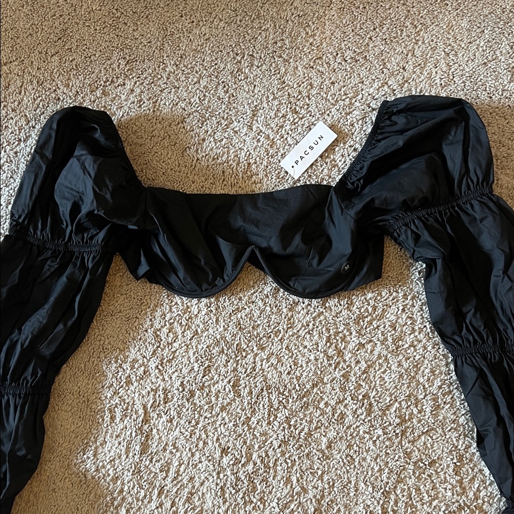 PacSun Elegant Black Off-Shoulder Blouse